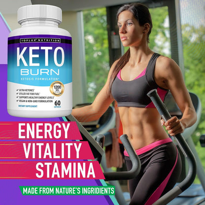 Toplux Keto Burn Pills Ketosis Weight Loss - 1200 Mg Ultra Advanced Natural Ketogenic Fat Burner Using Ketone Diet